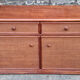 Vintage low buffet, bamboo and rattan, Maugrion, 80s