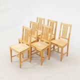 6 vintage Axel Larson chairs from mobel-shop suede