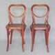 Set of two chairs Thonet n°28 heart, perforated wood seat -1903