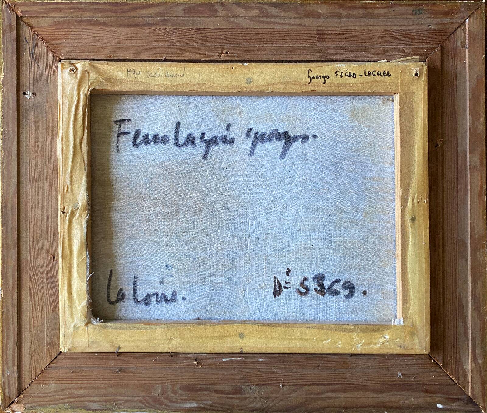 HST painting signed Georges FERRO-LA GREE (born 1941) Landscape of Loire Bréhémont?