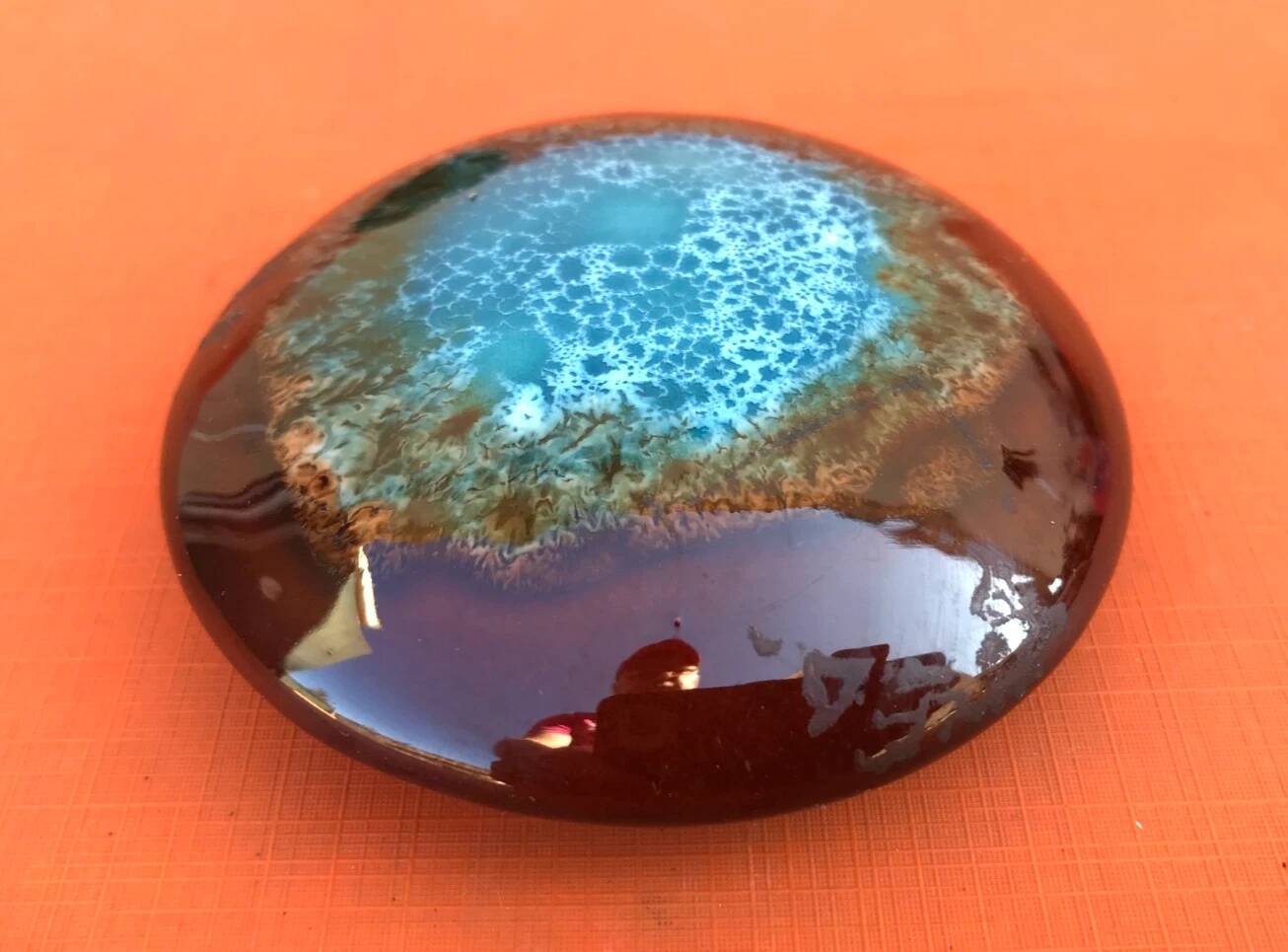 1960s Candy dish / Jewelry box Glazed ceramic