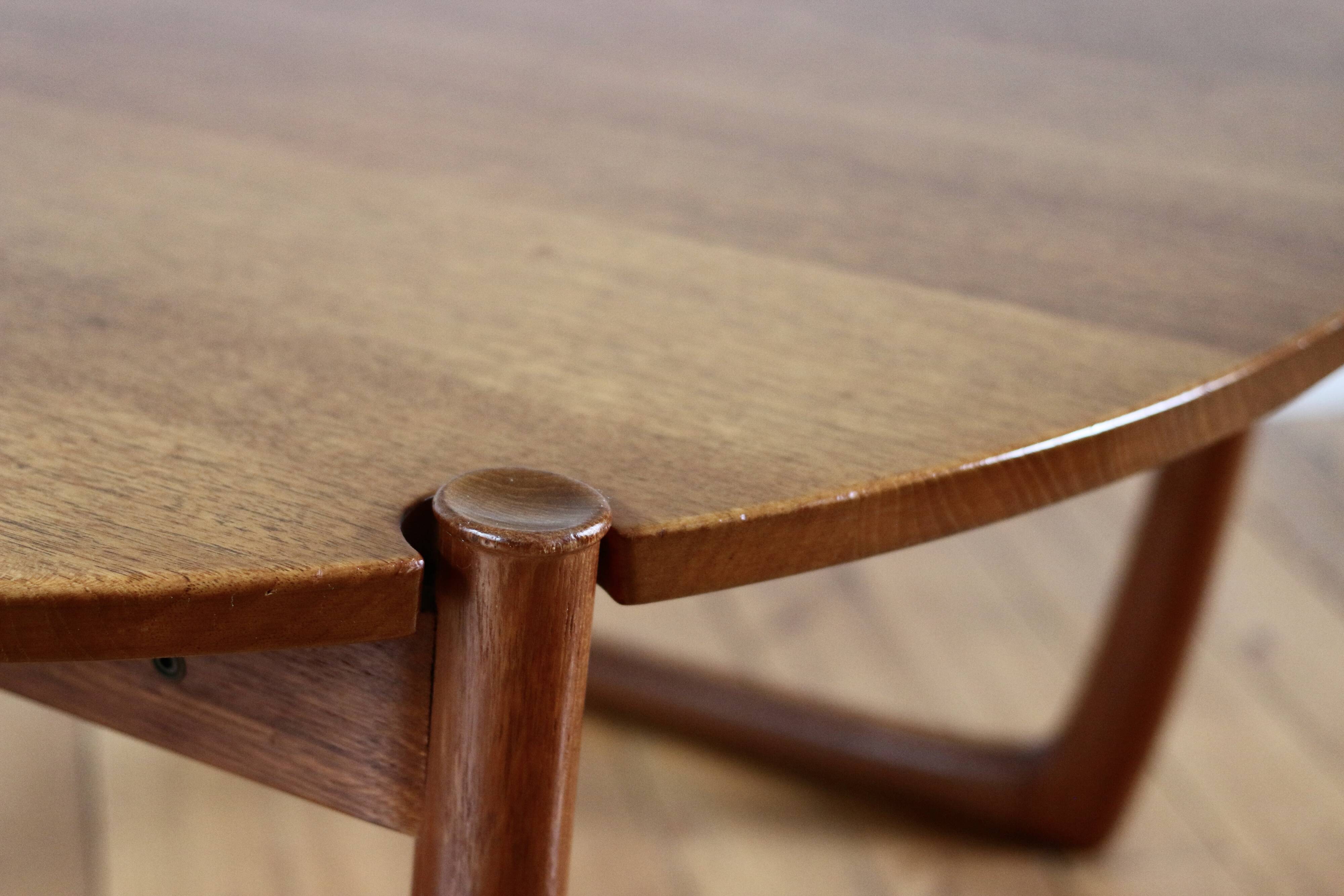 Scandinavian vintage teak coffee table Peter Hvidt and Orla Mølgaard, 1960s