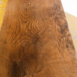 Old coffee table in solid oak wood. France, early twentieth century.