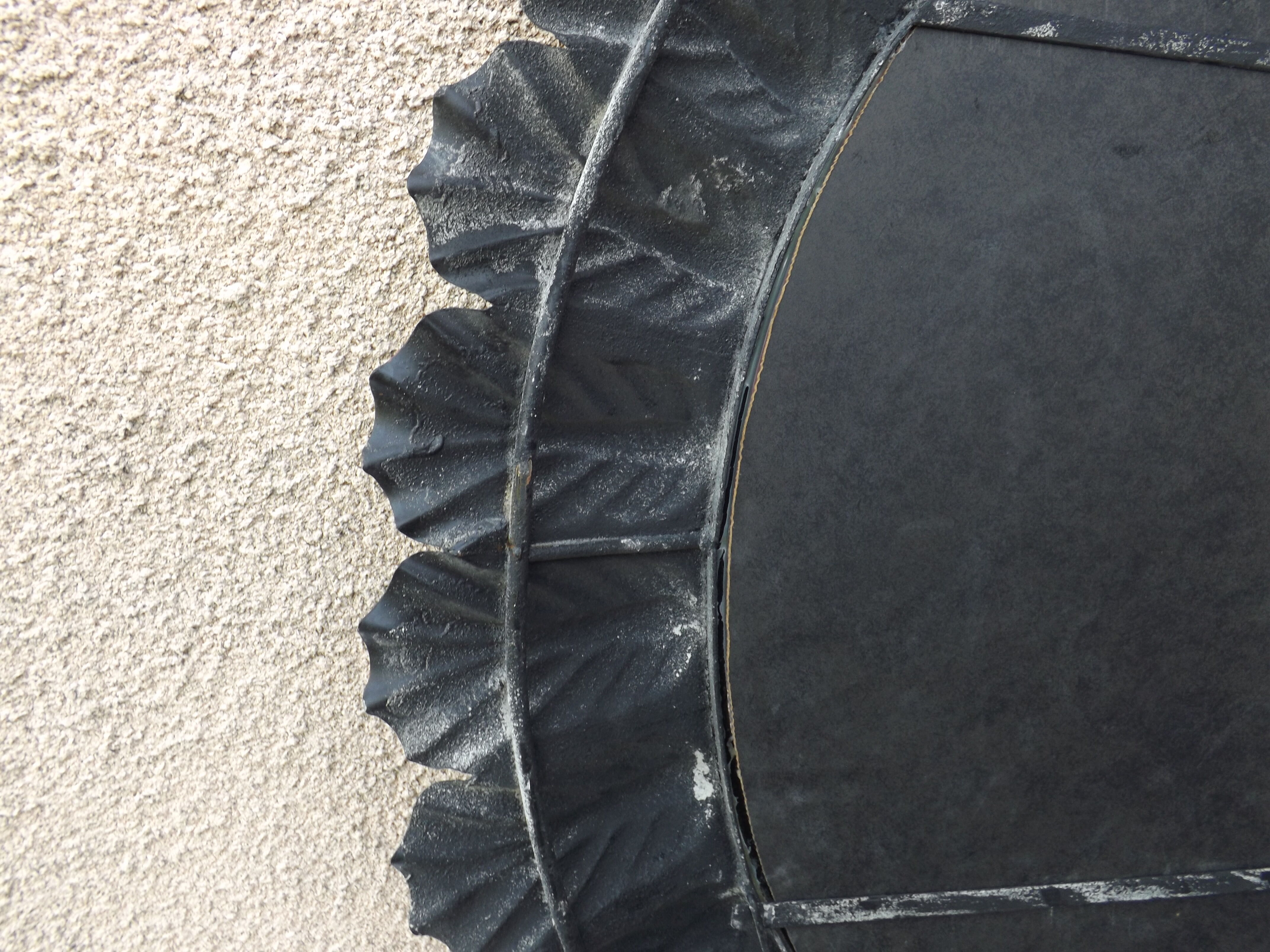 Mirror wrought iron old oval 92 cm x 72 cm