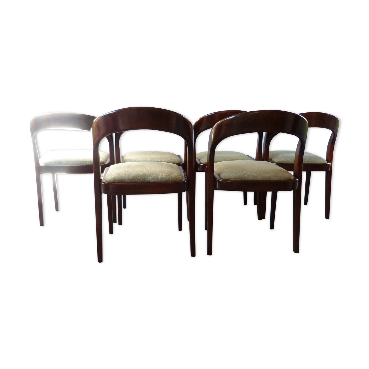 Suite of 6 chairs Gondola Baumann
