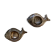 2 saltrons Christofle Gallia fish