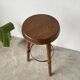 High tripod oak stool