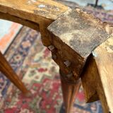 Console half moon natural wood period Louis XVI XVIII th century