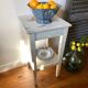 Antique patinated wooden side table