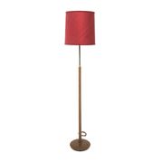 Scandinavian metal and vinyl floor lamp, Sweden, 1950s