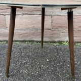 Table basse cocktail formica française vintage 1960 déco bohème