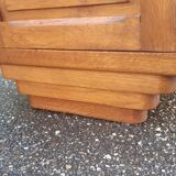 Bedside art deco solid oak