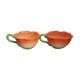 Pair of slurry cups flowers