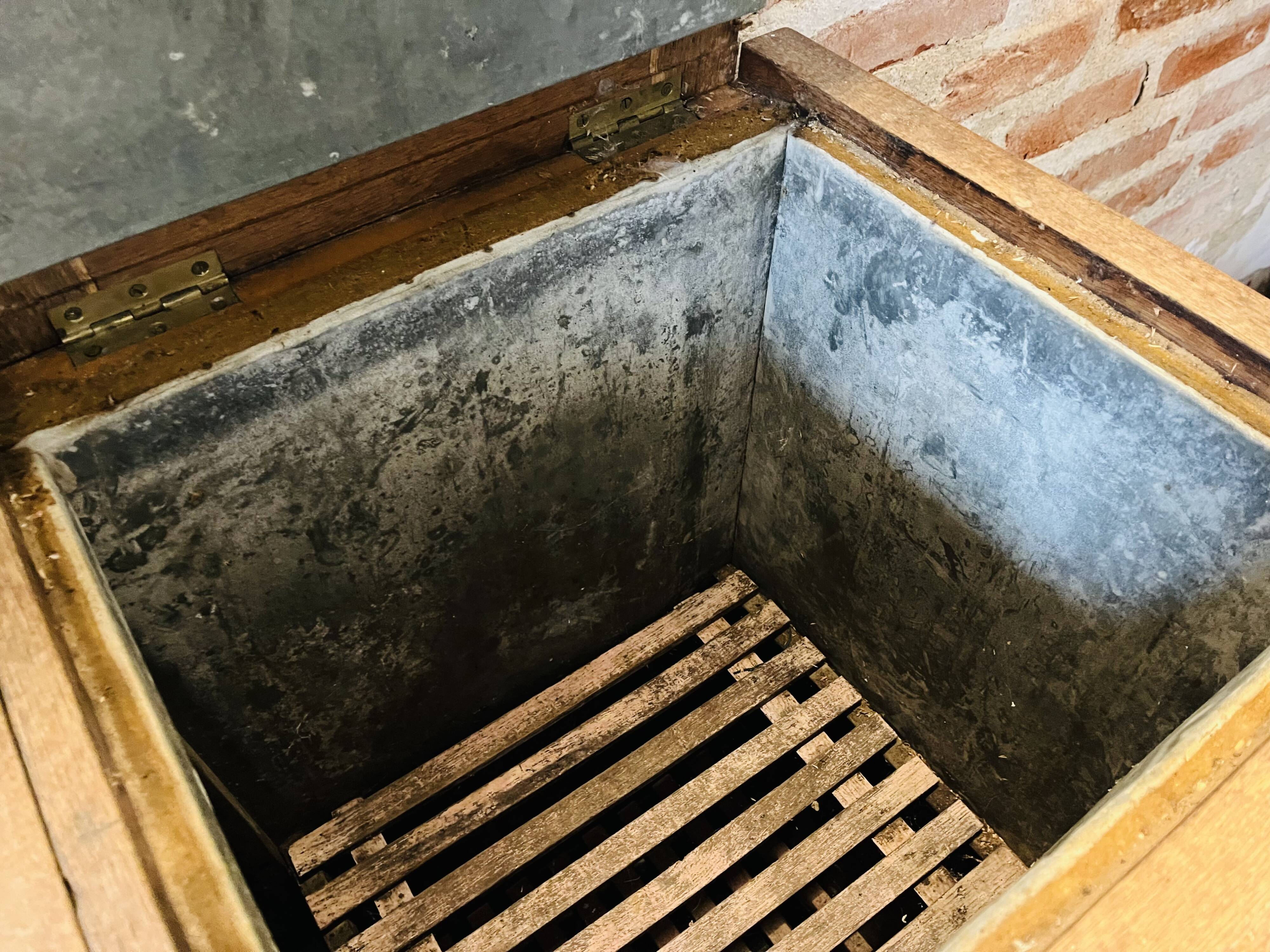 Old wooden refrigerator