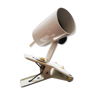 Old spotlight lamp with hanging clip 100% white 100%1970 vintage tbe
