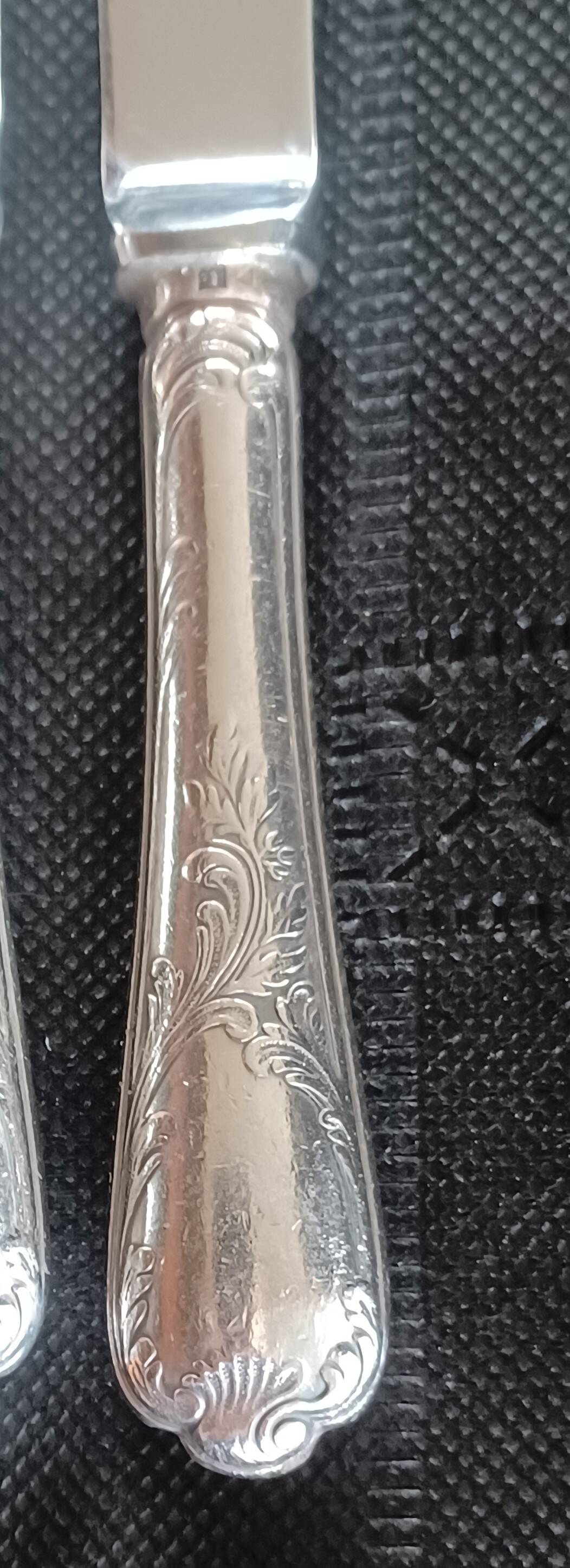 Christofle 12 large silver-plated knives model marly stainless steel blade