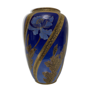 Vase style art nouveau décor floral