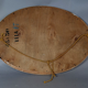 Old beveled oval mirror frame wood stucco gilding gold leaf 52x37 cm SB156