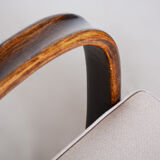Pair of white Halabala armchairs madein 1930s Czechia by Up Zavody