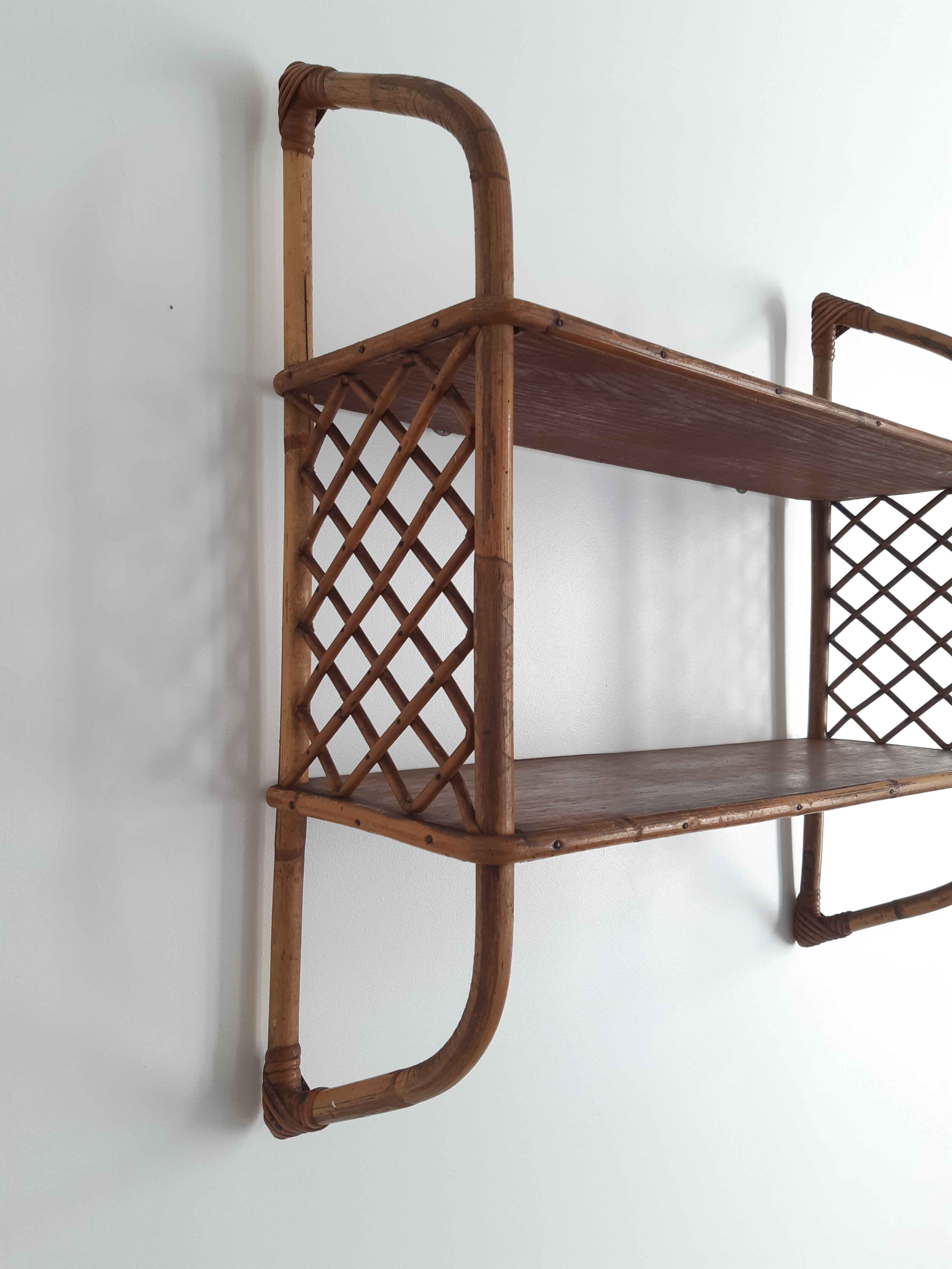 Vintage rattan floor