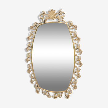 Vintage mirror oval 1960s