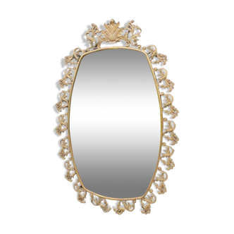 Vintage mirror oval 1960s