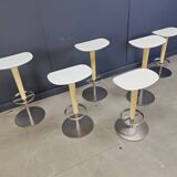 Ensemble de 6 tabourets de bar Arper, années 1990