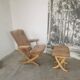 Relax armchair and its velvet ottoman from the 70s /80