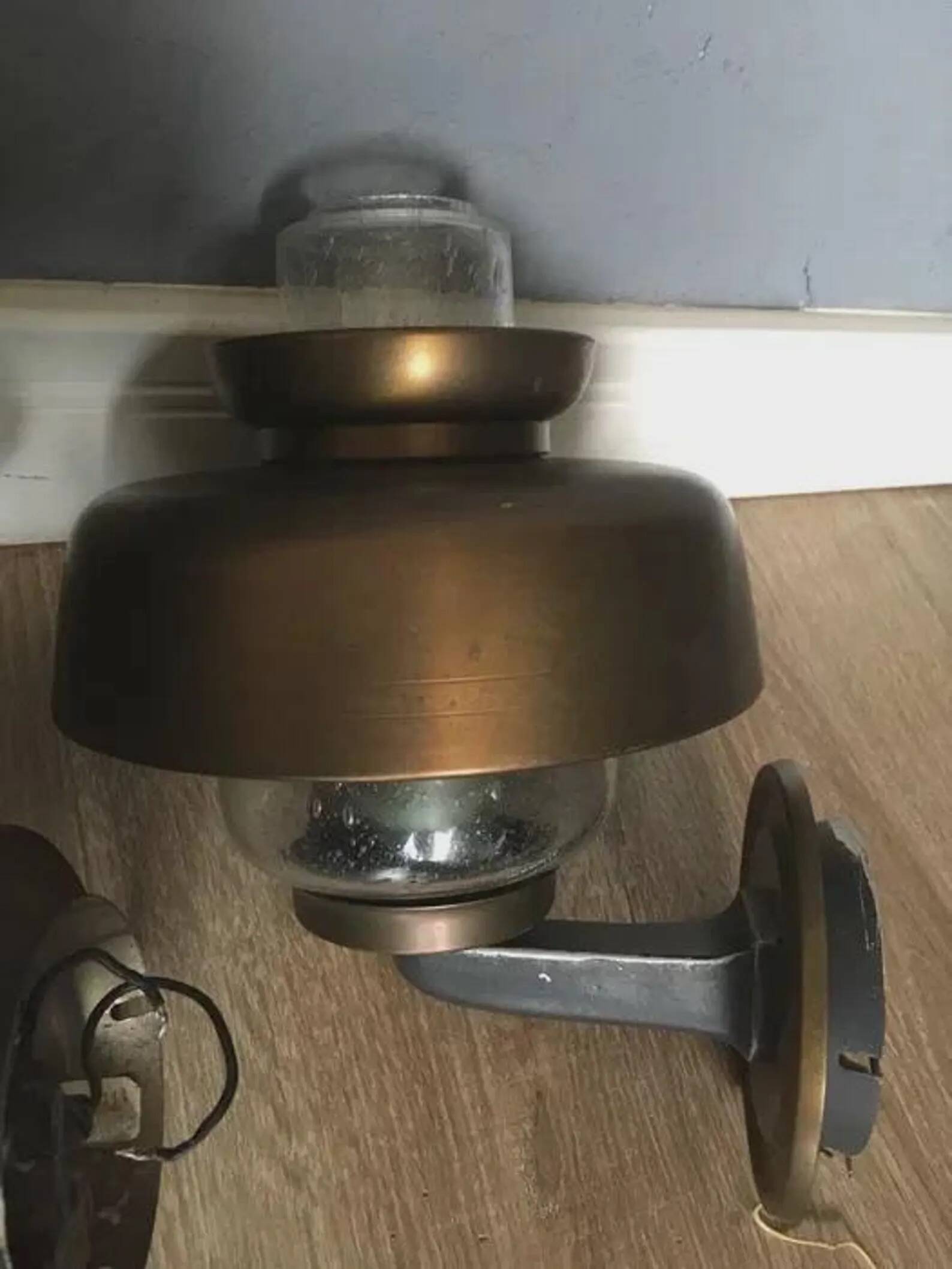 Pair of Egon Hillebrand Brass Wall Lamps – Germany, 1960s