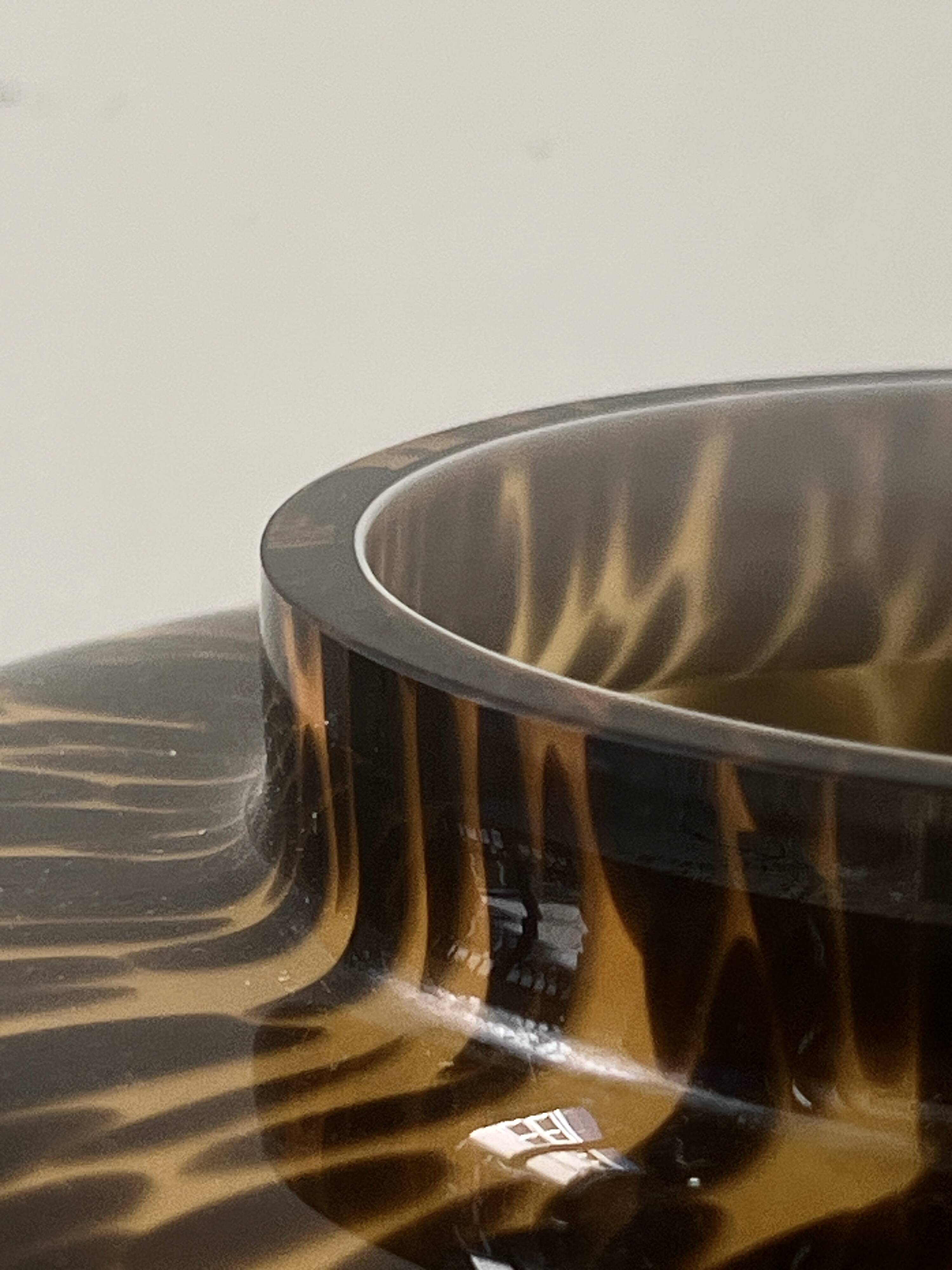 Large Hutschenreuther vase signed, blown glass in tortoiseshell style like Murano.
