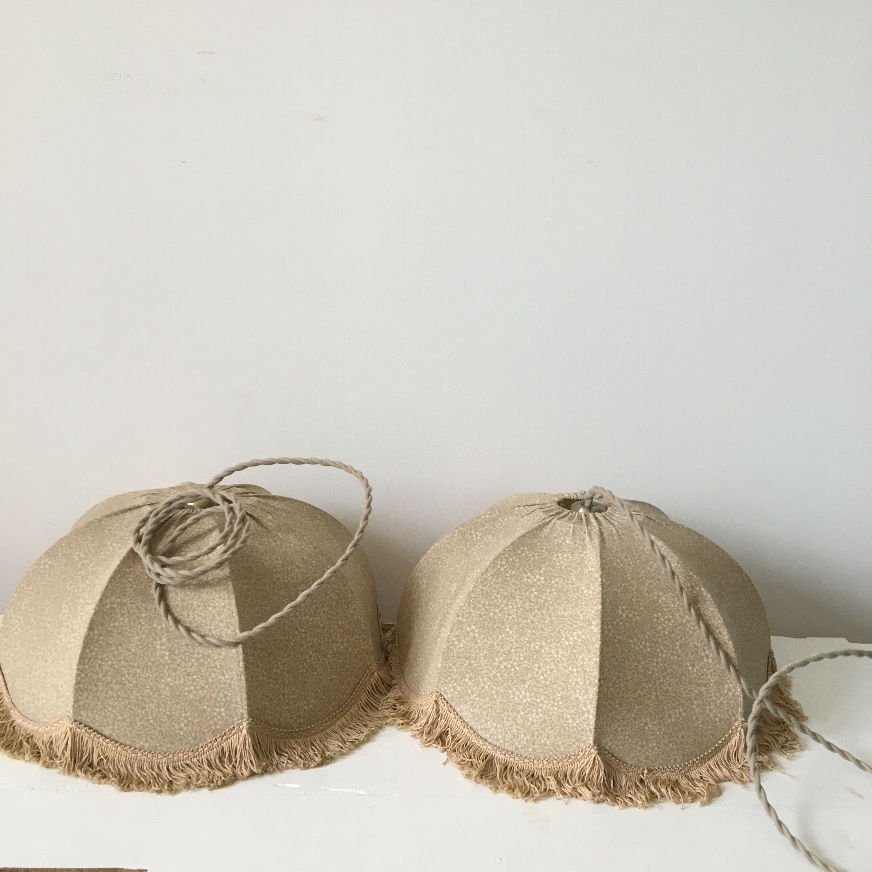 Vintage pendant lamp pair