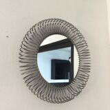 Vintage metallic spring mirror from the 70s and 80s