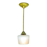 Mid-century pendant lamp in brass and glass, 1950s