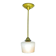 Mid-century pendant lamp in brass and glass, 1950s