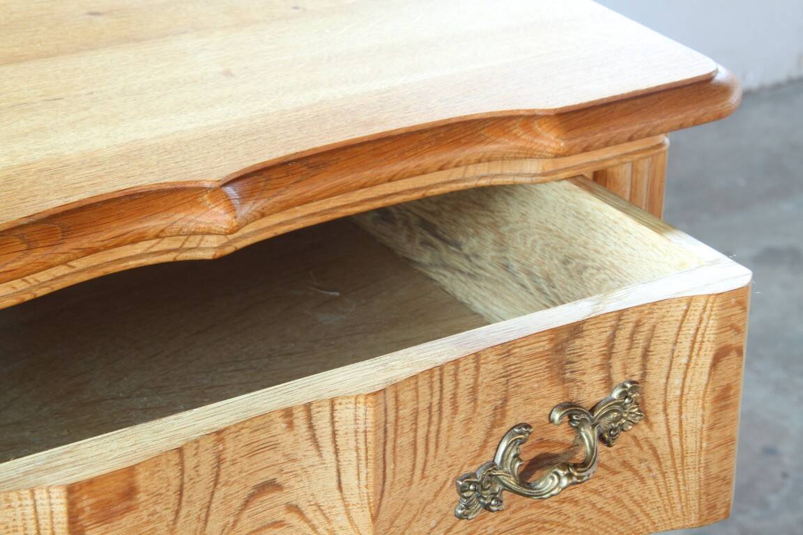 Vintage Mid-century Baroque Style Danish High Boy Brutalist Dresser 1960s