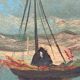 Marine Méditerranéenne, huile sur toile