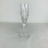 8 Chantilly model champagne flutes by Saint Louis, crystal
