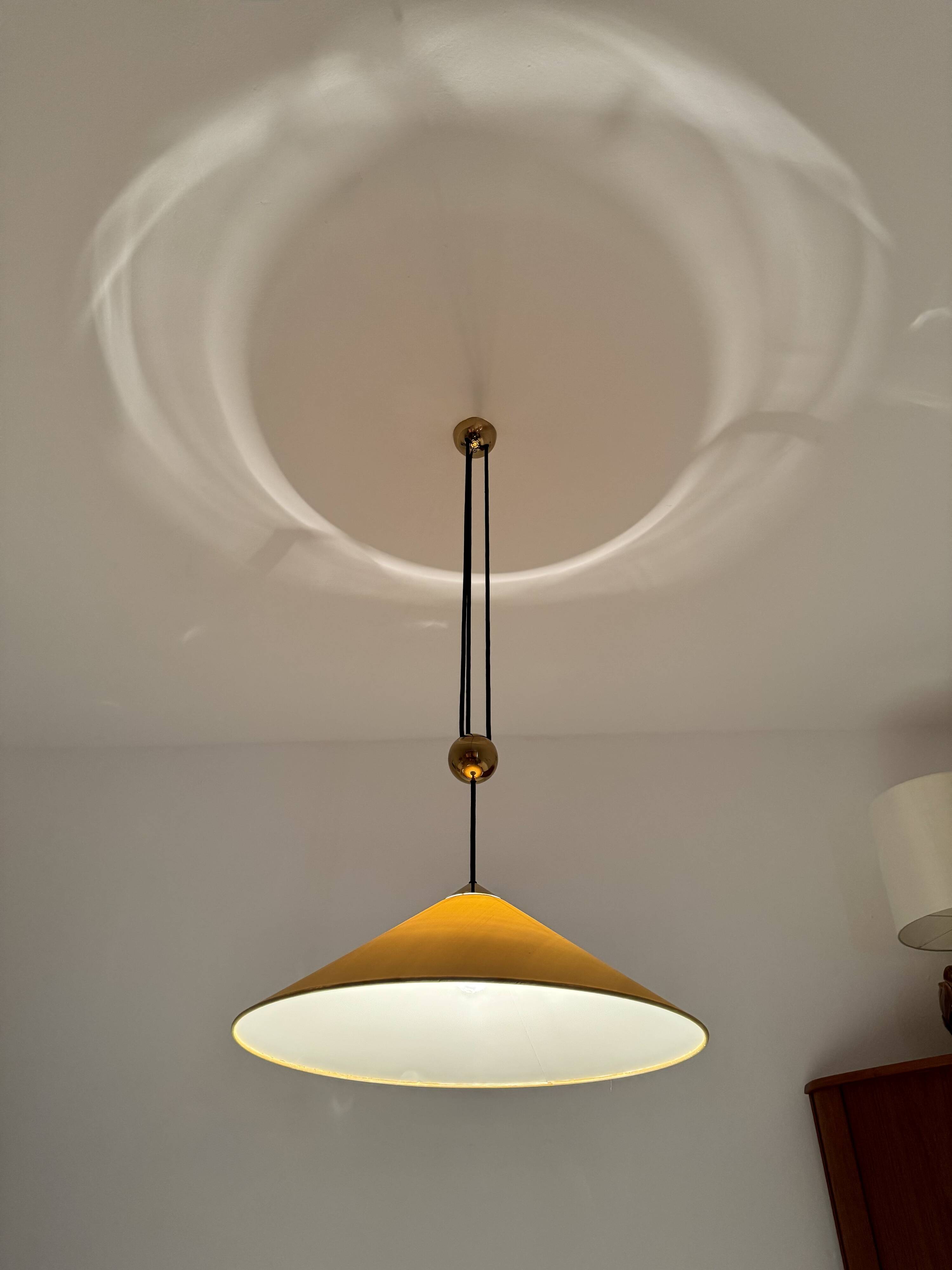 Large Adjustable Pendant Lamp with Counterweight by Florian Schulz