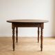 Table de salle à manger ronde rustique en bois massif
