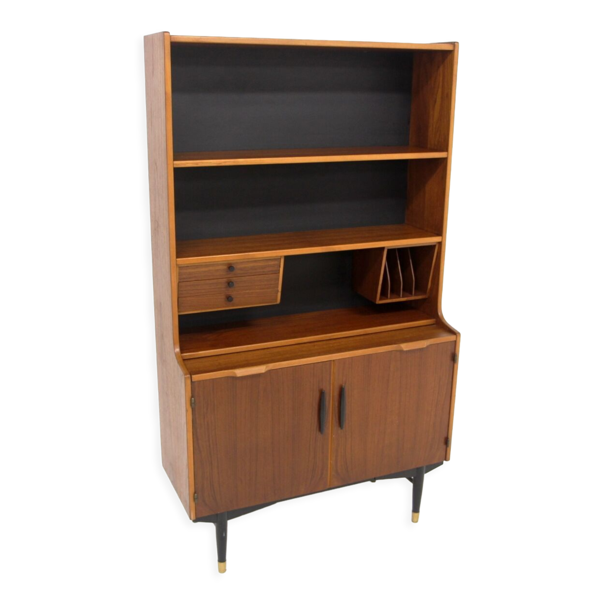 Scandinavian teak secretary, Hugo Troeds, Bjärnum, Sweden, 1950