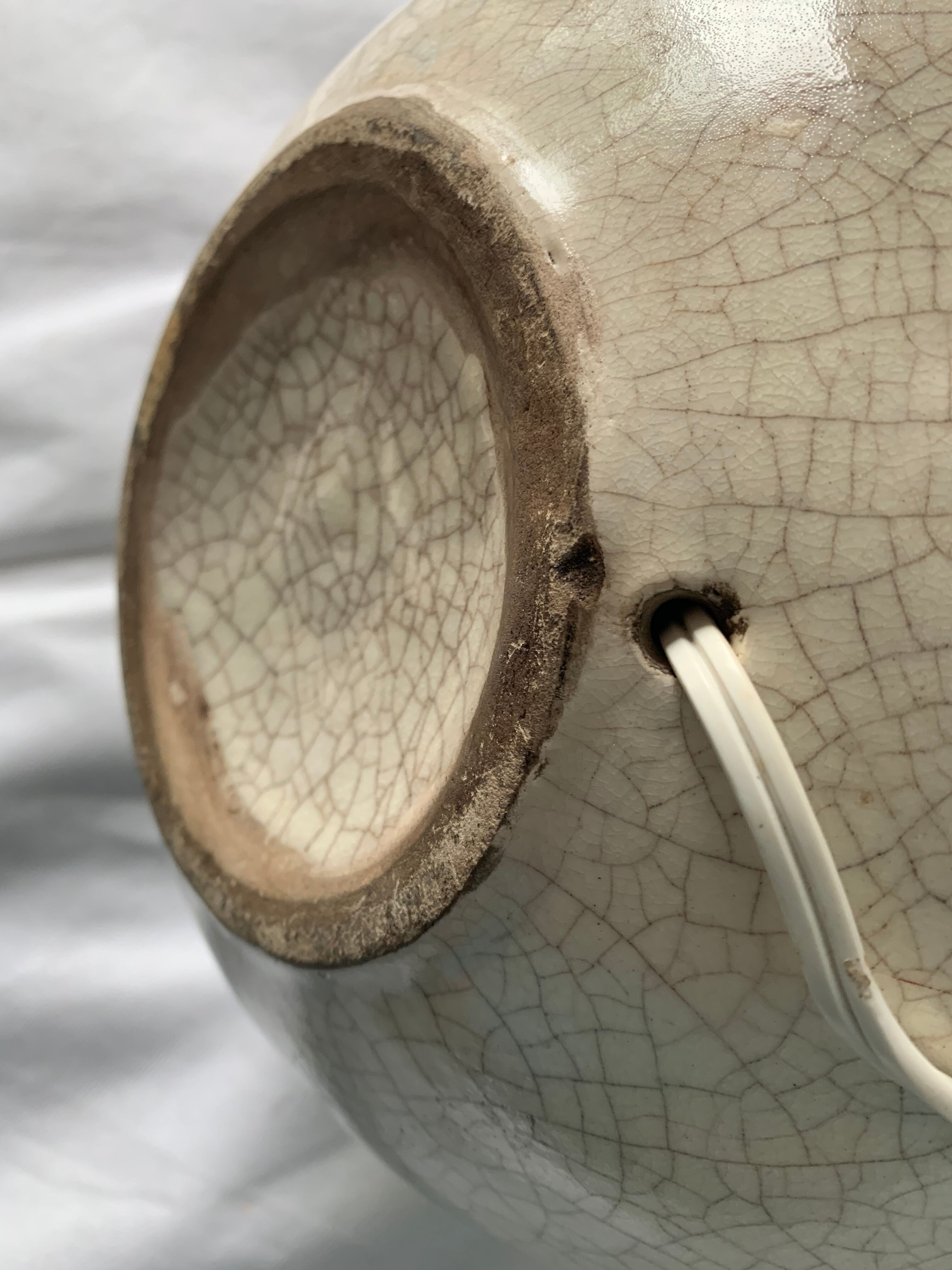 Crystal cracked ceramic ball lamp foot