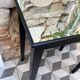 Table d’appoint plateau miroir