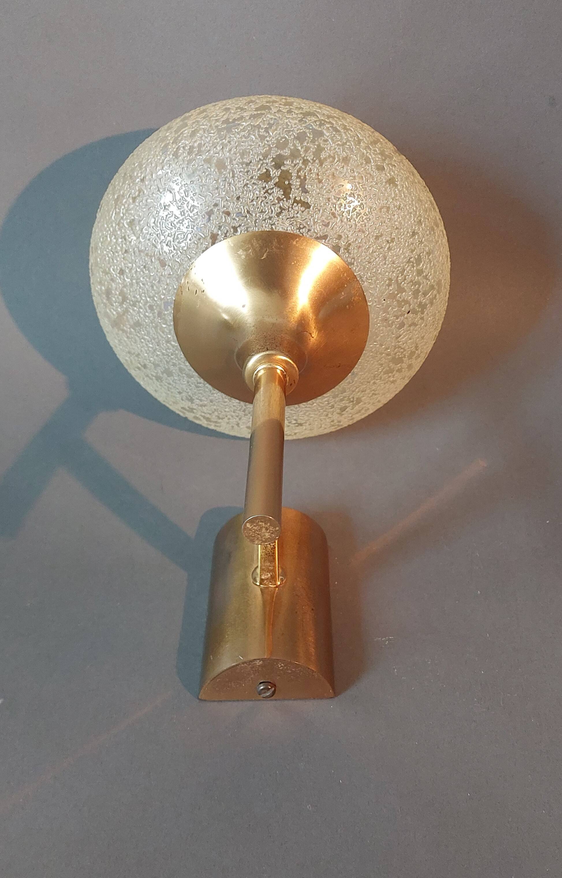 Gilded brass wall lamp by Sciolari, Italy 1960.