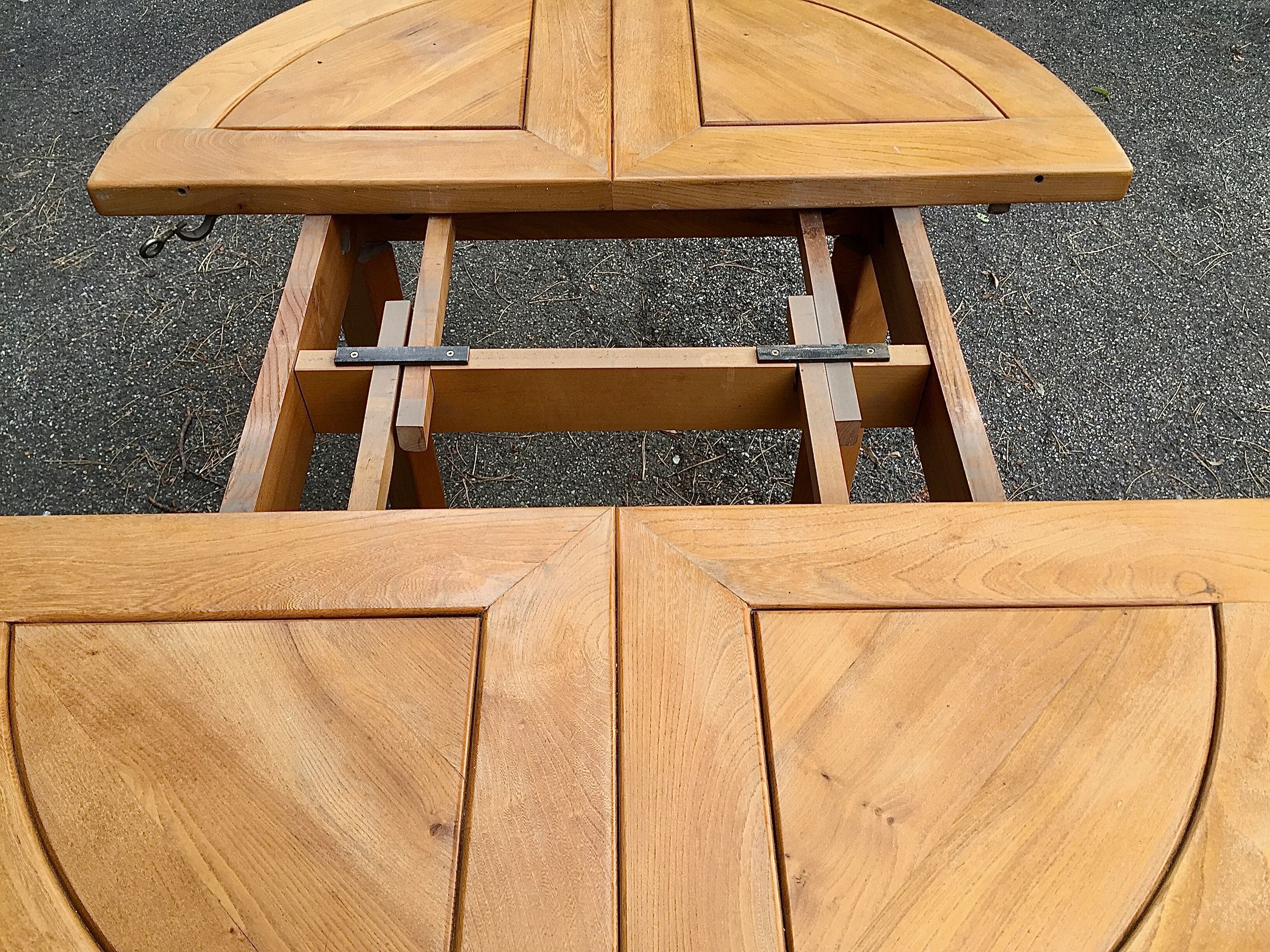 Home extension table massive elm regain