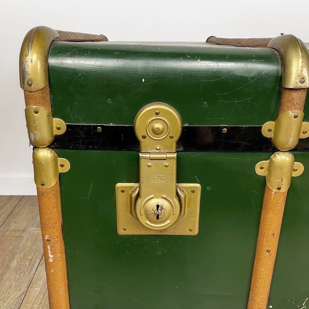 Old XXL arched mail transport trunk