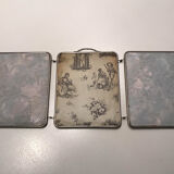 Miroir triptyque barbier vintage 78x30cm