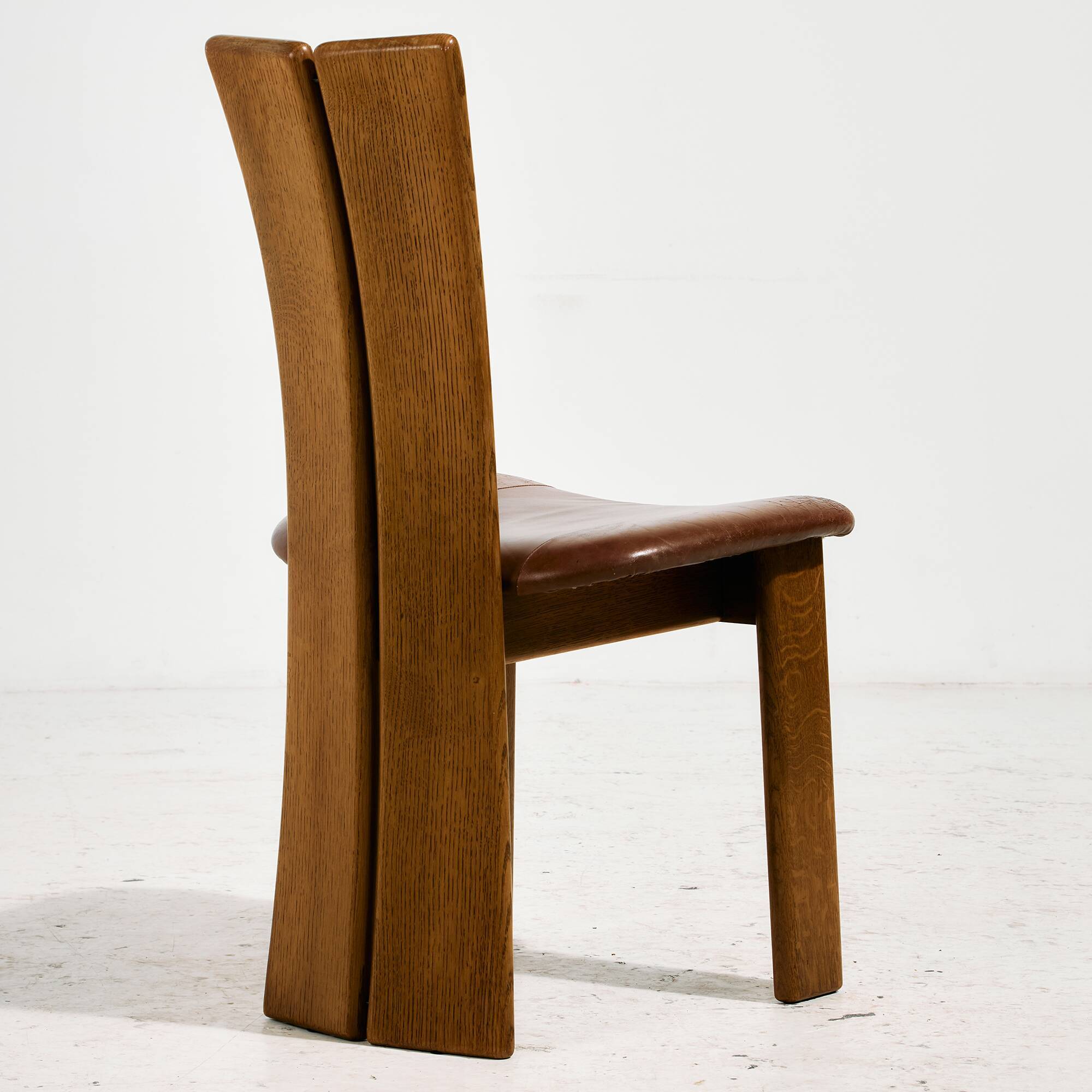 CJ Rosengaarden oak dining set, Set of 7