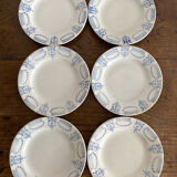 Colonial ironstone dessert plates Moulin des Loups
