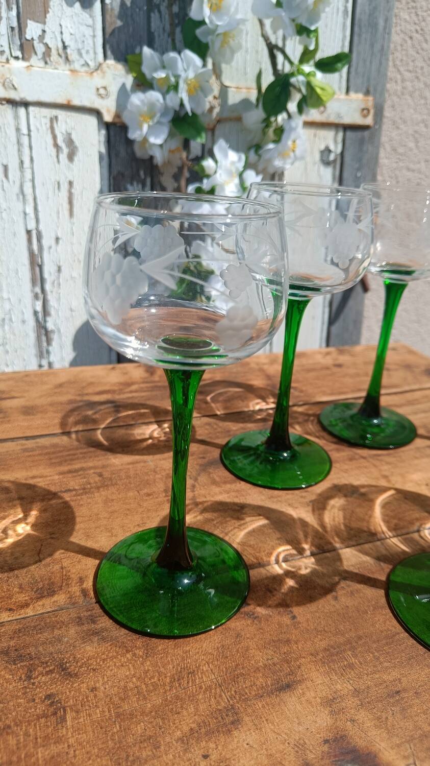 Antique engraved glasses
