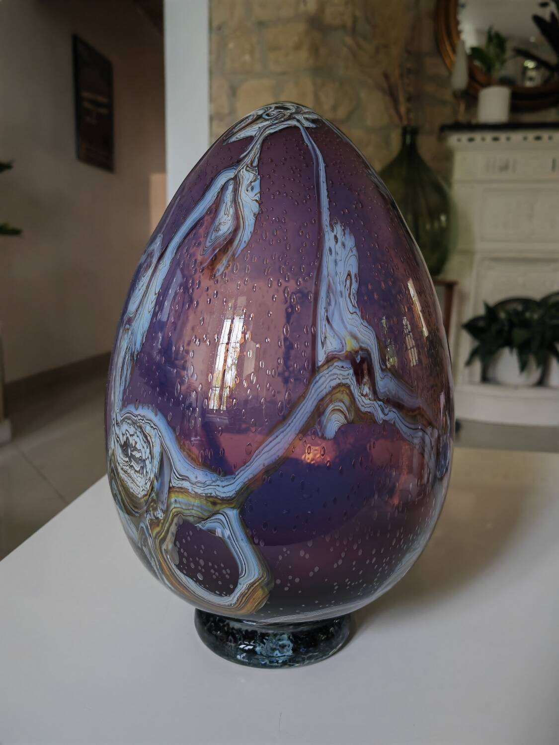XXL blown glass egg